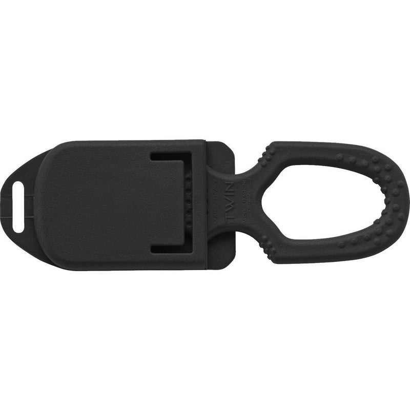 MAC Coltellerie black crocodile-shaped safety cutter with protective blade cover, showing compact storage design