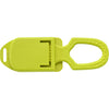 MAC Coltellerie TS09Y yellow rescue knife with serrated blade, back view showing belt clip