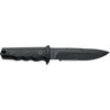 MAC Coltellerie Z08 combat knife with black handle and dark coated blade featuring tactical design