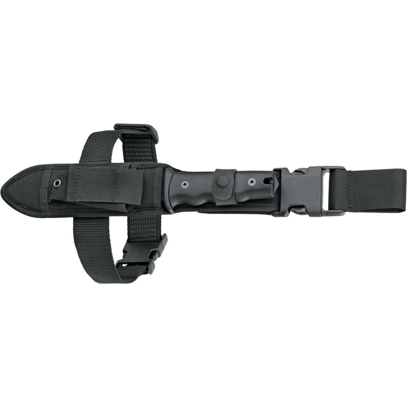 MAC Coltellerie Z08 knife with black ballistic nylon sheath and adjustable belt straps