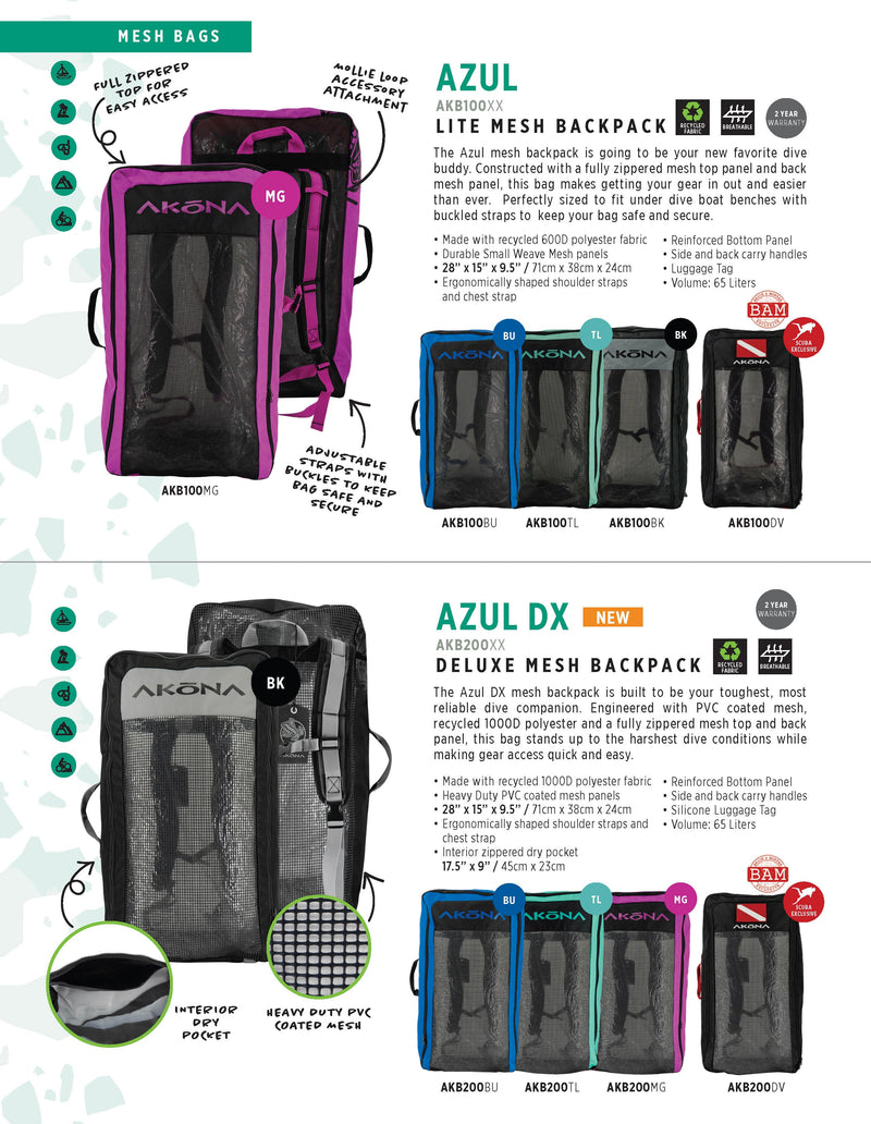 Azul Mesh Backpack
