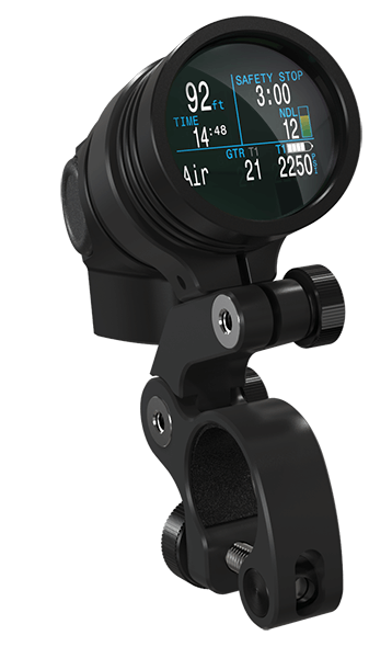 Shearwater NERD 2 Dive Computer – Angled View of High-Contrast Display