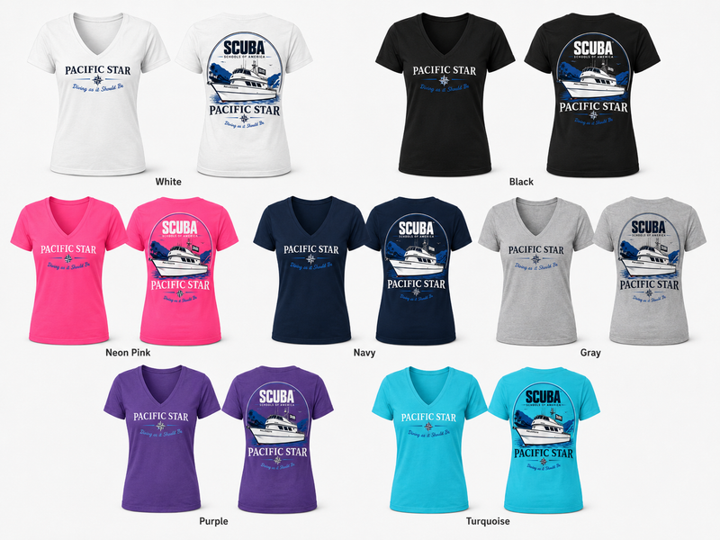 Pacific Star / Scuba Schools of America – Women's V-Neck Shirt