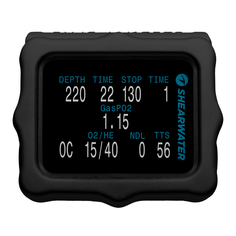 Shearwater Perdix Black Silicone Strap – Durable and Flexible Dive Wristband