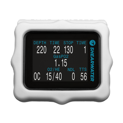 Shearwater Perdix White Silicone Strap – Flexible Dive Computer Wristband