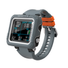 Shearwater Peregrine Dark Dive Computer – Top View with Black Silicone Strap