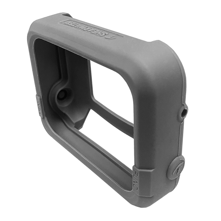 Shearwater Peregrine Grey Dive Computer – Angled View with Protective Case (800x800)