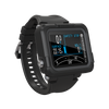 Shearwater Peregrine TX Dive Computer – Right Isometric View Showing Compass at 0M with Black Strap