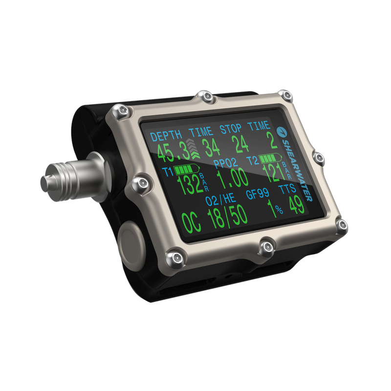 Shearwater Petrel 3 Fischer Version Dive Computer – Upright Perspective View