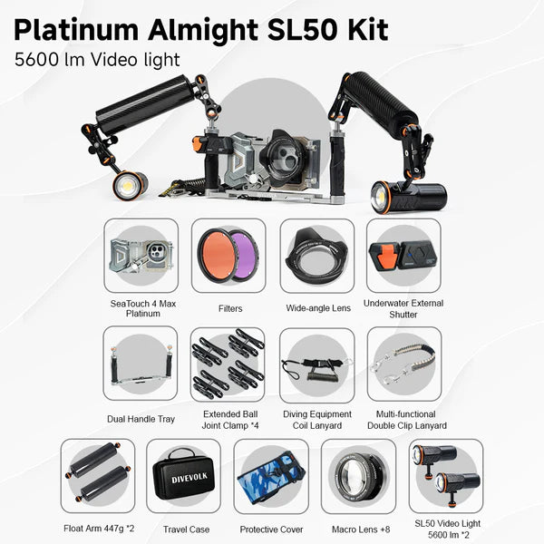 DIVEVOLK SeaTouch 4 Max Platinum Almighty Kit Underwater Housing for Smartphones