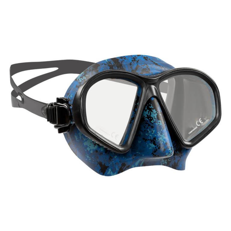 Oceanic Predator Mask (Camo) – Low-Volume Spearfishing Dive Mask Product Photo