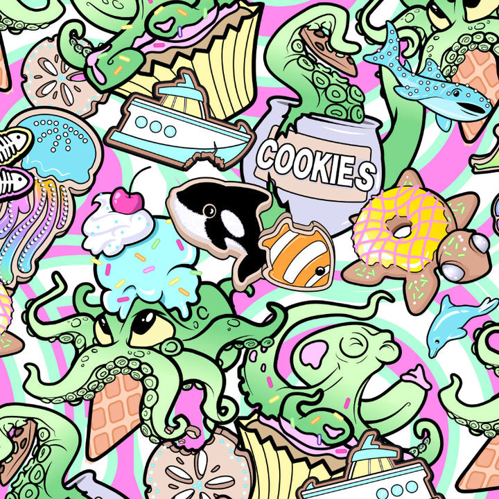 Sugar & Scuba Candy Octopus Contour Rash Guard