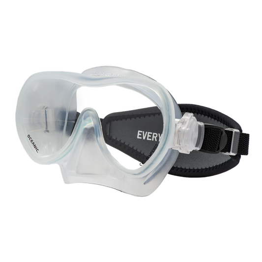 Oceanic Mini Shadow Mask (Ice) with Neo Strap – Frameless Dive Mask Product Photo