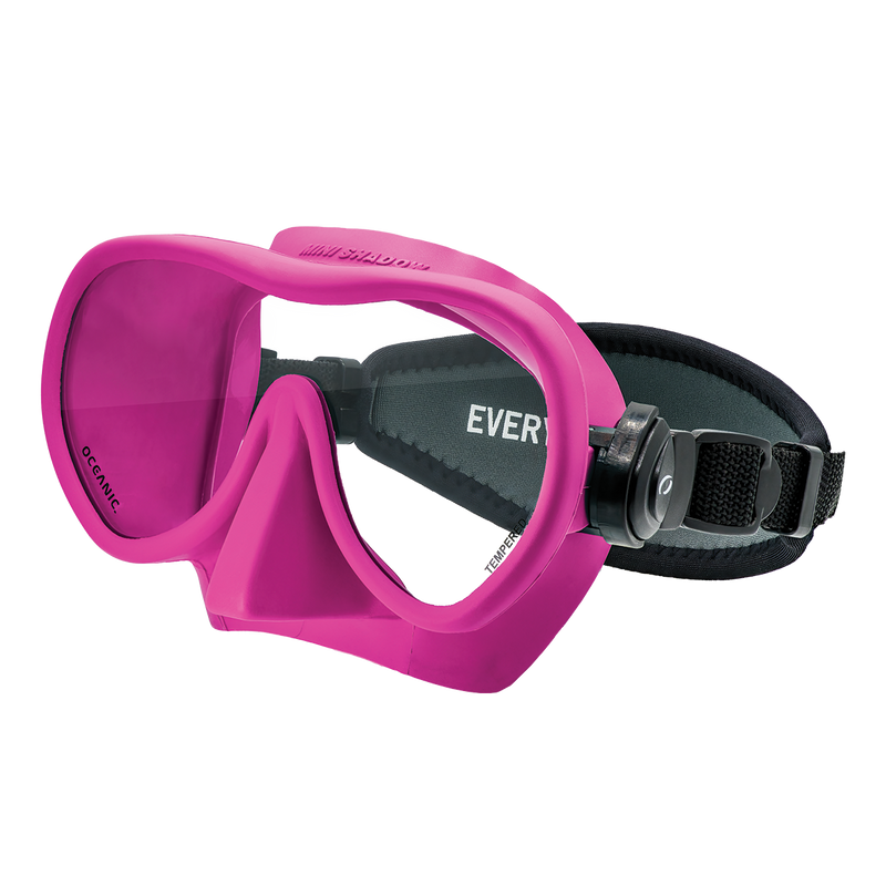 Oceanic Mini Shadow Mask (Ice) with Neo Strap – Frameless Dive Mask Product Photo