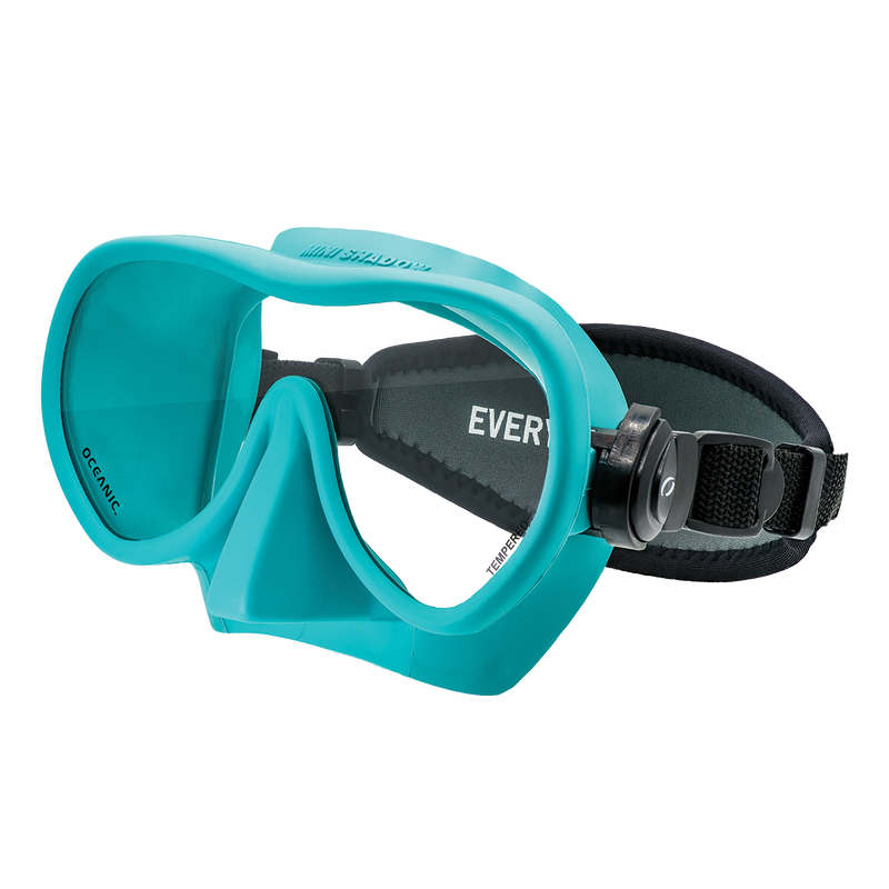 Oceanic Mini Shadow Mask (Ice) with Neo Strap – Frameless Dive Mask Product Photo