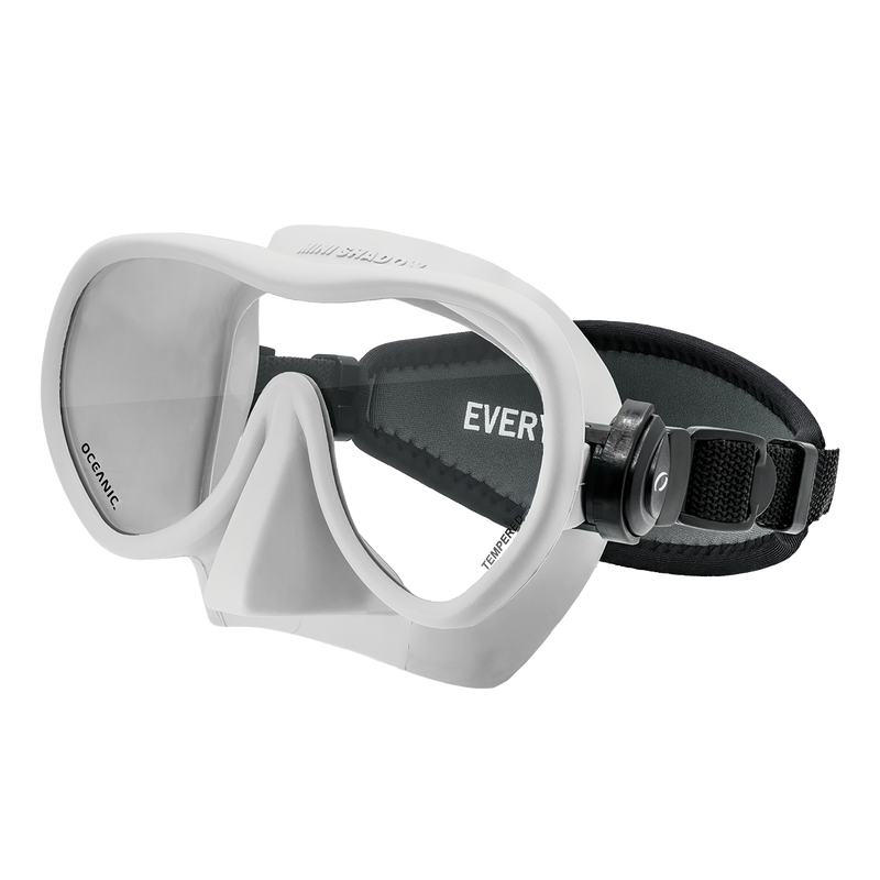 Oceanic Mini Shadow Mask (Ice) with Neo Strap – Frameless Dive Mask Product Photo