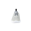 Front view of white Crosskix Tetra Stone water shoe displaying the rounded toe design with ventilation holes and black heel tab pull