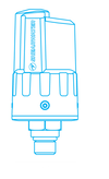 Shearwater Swift Dive Computer – Front 90-Degree Line Drawing with Dimensions