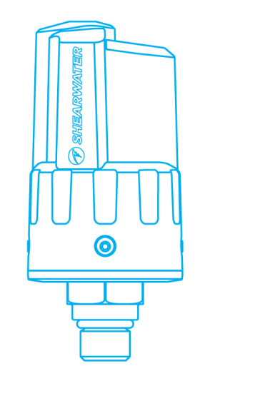 Shearwater Swift Dive Computer – Front 90-Degree Line Drawing with Dimensions
