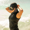 EXOWEAR HOODED VEST, UNISEX - BLK/GRY