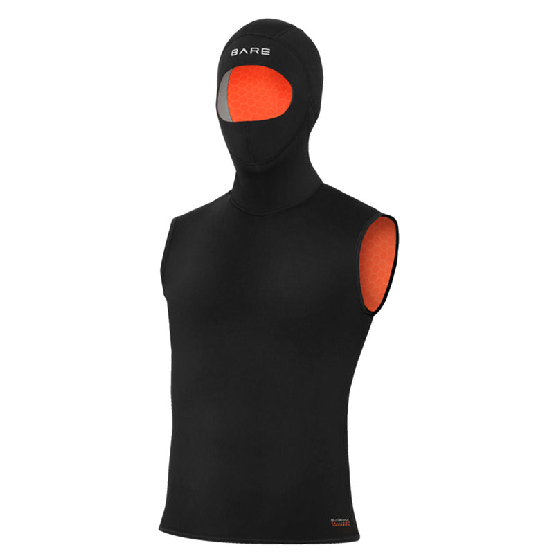 5/3 MM ULTRAWARMTH HOODED VEST - BLK