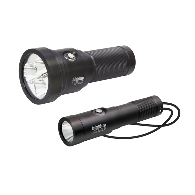 Technical Diving Combo Pack TL3800P and AL1300NP, Powerful Primary and Backup Light Set for Tech Divers