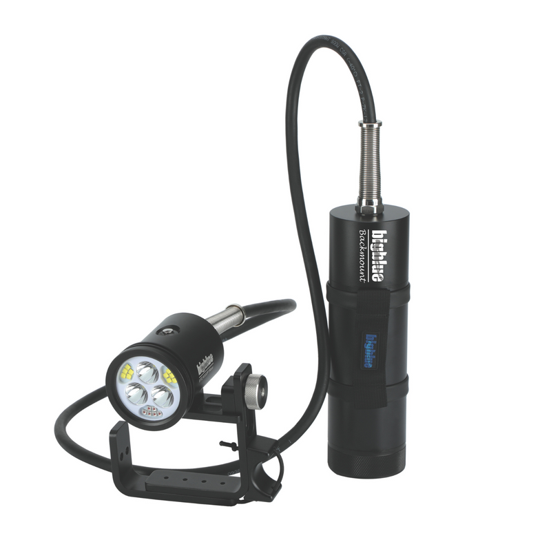 9000 Lumen Dual Beam Dive Light MAX, Back Mount High CRI Underwater Lighting