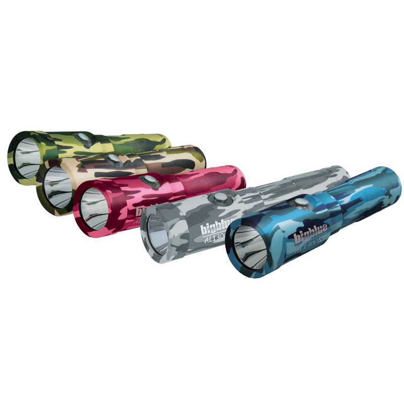 1300 Lumen Narrow Beam Camouflage Dive Light, Compact Underwater Spotlight, Underwater Accessory