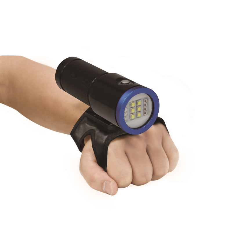4600 Lumen Video Light with Built In Blue and Red Light, Wide Beam Underwater Illumination, Technical Dive Accessory