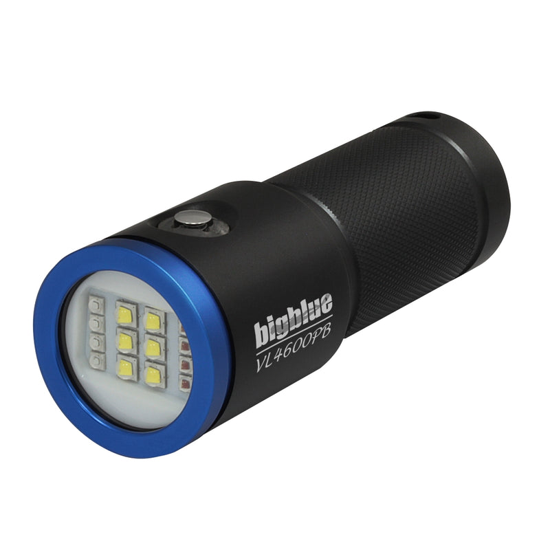 4600 Lumen Video Light with Built In Blue and Red Light, Wide Beam Underwater Illumination, Technical Dive Accessory