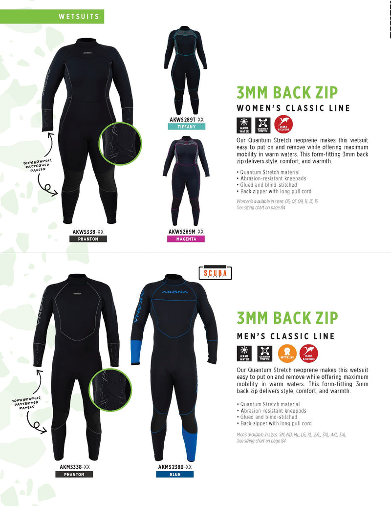 Phantom 3mm Quantum Stretch Back Zip Full