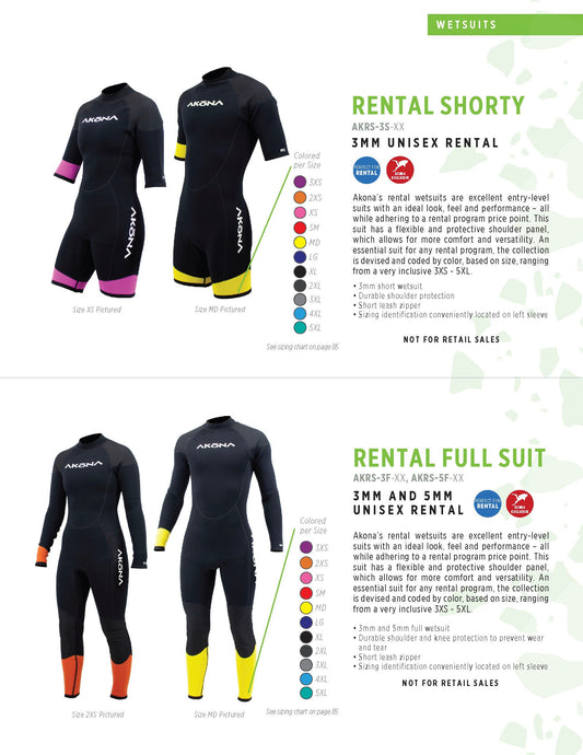 5mm Unisex Rental Full Suit