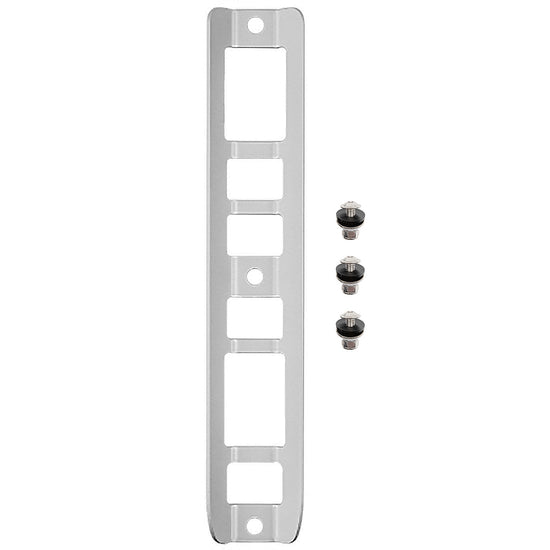 XDEEP Aluminum Single Tank Adapter – lightweight anodized aluminum bracket with mounting slots for securing single cylinders to backplates