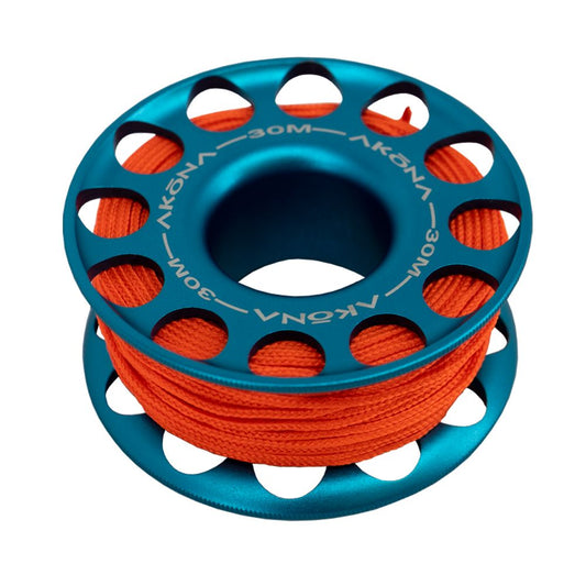 Aluminum Spool 30M / 100FT Blue-Scuba Schools of America