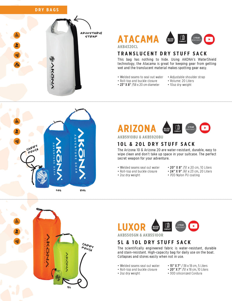 Atacama Translucent Dry Stuff Sack-Scuba Schools of America
