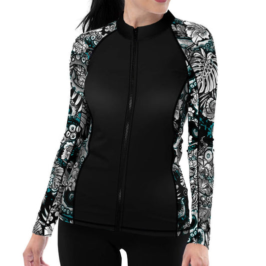 Zip-Up Blue Octofloral