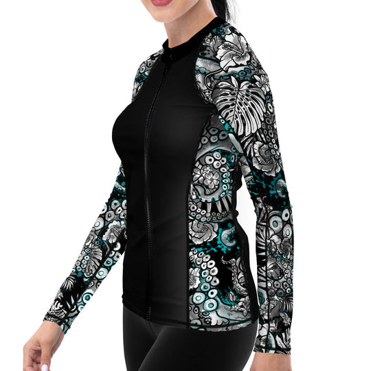 Zip-Up Blue Octofloral