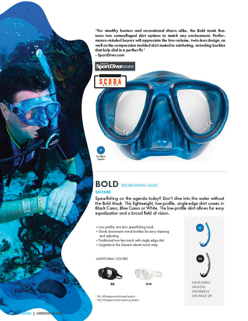 Bold Spearfishing Mask-Scuba Schools of America