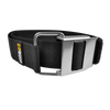XDEEP cam band with stainless steel buckle for securing scuba tanks, side view.