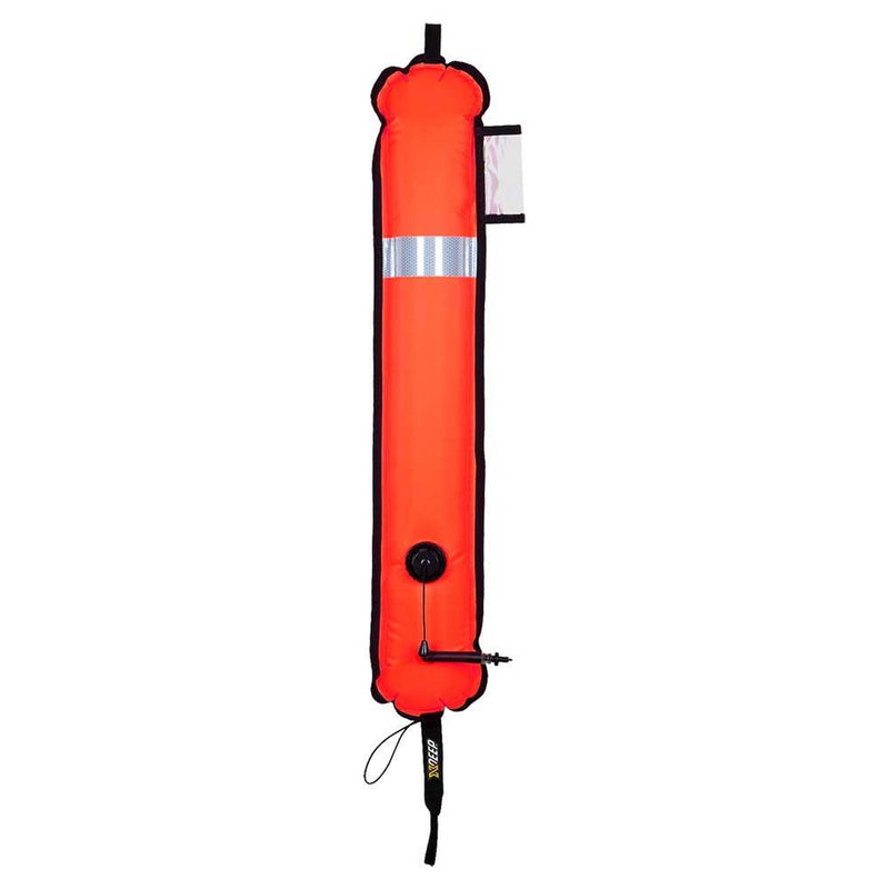 Closed DSMB, 140 cm long, with 3M Scotchlite Solas reflective tape-Scuba Schools of America
