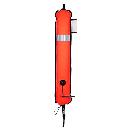 XDEEP Closed DSMB, Orange, 90 cm long with 3M Scotchlite Solas reflective tape for enhanced diver visibility and safety