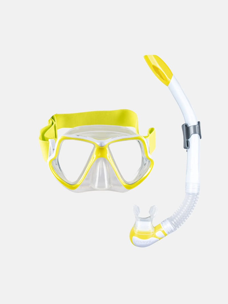 Combo WAHOO NEON Snorkeling Set, Bright Comfortable Mask and Easy-Breathe Snorkel-Scuba Schools of America