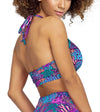 Eco-friendly Coral Kaleidoscope Bikini Sports Bra Hybrid