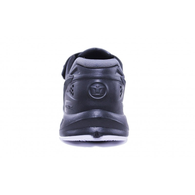 Crosskix 2.0 Knightrider dark gray clog back heel view showing brand logo and overall silhouette