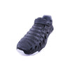 Crosskix 2.0 Knightrider dark gray clog three-quarter front angle view with velcro strap and ventilation holes