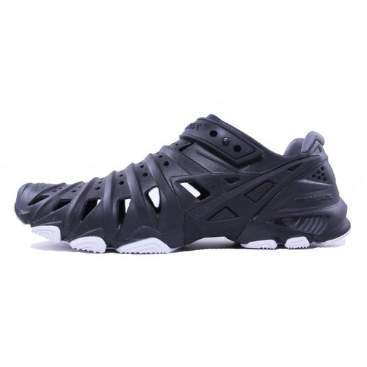 Crosskix 2.0 Knightrider dark gray athletic clog with perforated upper and white sole, side view