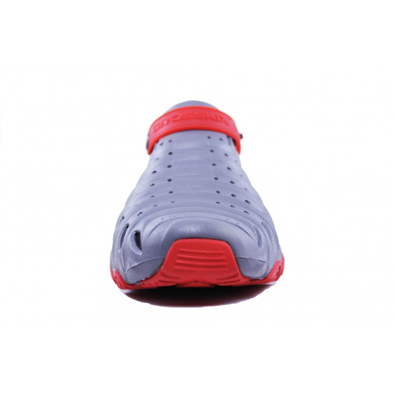 Crosskix 2.0 Red Dawn water shoe front toe view displaying perforated design and red accent details
