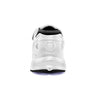 Crosskix 2.0 Whiteout water shoe rear heel view showing the white upper with black heel cup and minimalist branding details