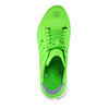 Crosskix APX Greenline bright green shoe, top-down view showing lacing system, perforated ventilation, and interior design