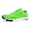 Crosskix APX Greenline neon green running shoe, angled side view displaying flexible sole and breathable upper construction